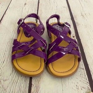 Children’s Place Purple Patent Strappy Baby Sandals